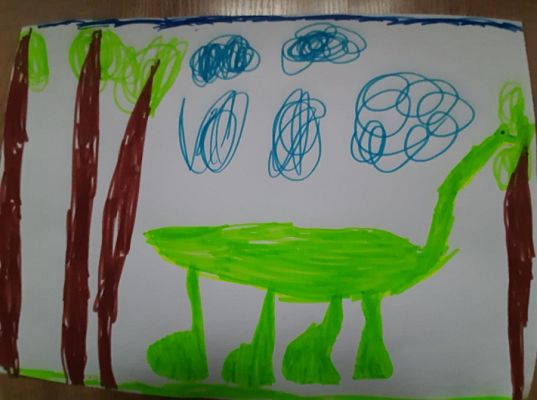  Grafika #7: Dinozaury w oczach pierwszaków