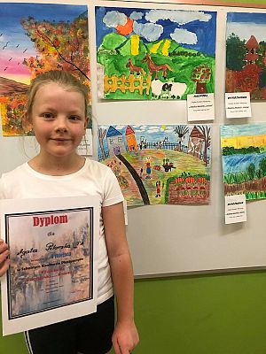  Grafika #5: Wyniki w Szkolnym Konkursie Plastycznym pt. Krajobraz Kaszubski jesienią