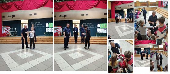 Grafika #1: Policjanci z wizytą w naszej szkole