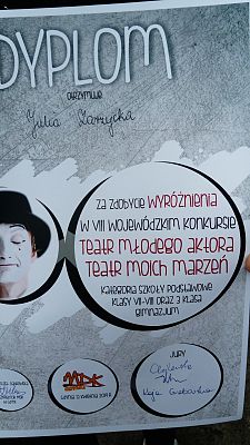  Grafika #10: VIII Wojewódzki Konkurs Młodego Aktora ,,Teatr moich marzeń"
