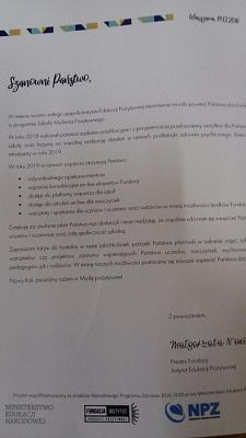  Grafika #0: Nasza placówka - Szkołą Myślenia Pozytywnego! :)