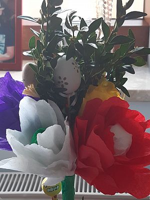  Grafika #0: Nauka zdalna i wielkanocne palmy klasy 3 b