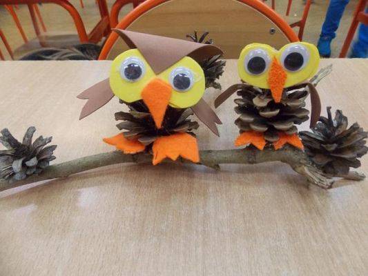  Grafika #1: Sowy z szyszek