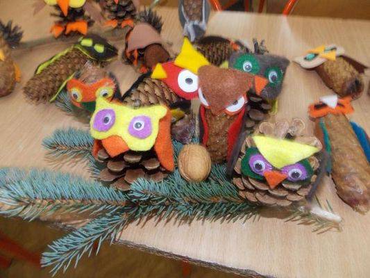  Grafika #2: Sowy z szyszek